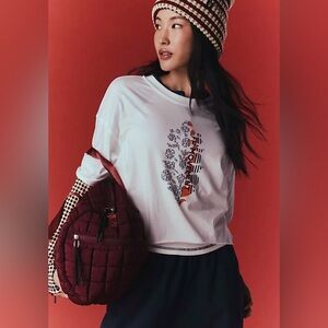 Free People Movement Inspire Buti Logo Tee Size Small